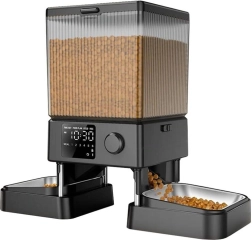 Oneisall dvostruki automatski dozator hrane za kućne ljubimce bez Wi‑Fi veze