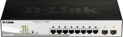 D-Link DGS‑1210‑08P gigabitni PoE smart switch 8× RJ‑45 i 2× SFP