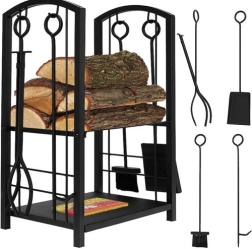 Stalak za ogrjevno drvo s priborom