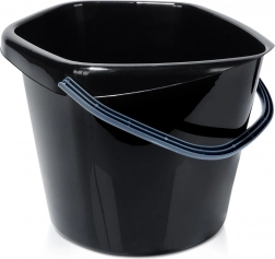 Plastična crna kanta 14 l s izljevom