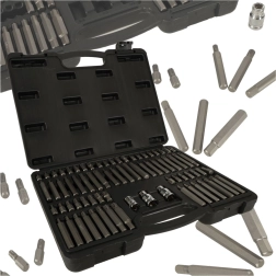 Set bitova za aku bušilicu i račnu 75 kom u kovčegu KAFUWELL