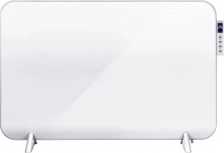 Bijeli infracrveni panelni grijač s držačem za ručnike i Wi‑Fi