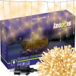 Božićne LED ledenice 100 LED, toplo bijela 6 m IP44 IZOXIS s efektom flash
