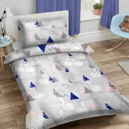 Dječja posteljina 90x120 cm - labudovi POLJSKI PROIZVOD