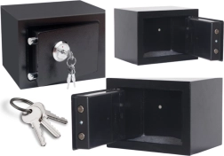 Kućni čelični sef na ključ, crni 23 × 17 × 17 cm