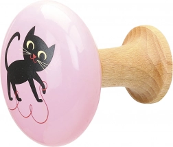 Drveni vješalice Mačka i Crveni ornament