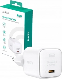 punjač AUKEY OMNIA II Mini USB‑C 30 W PD, bijela