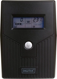 DIGITUS UPS line-interactive s LCD-om, 600 VA (360 W), AVR, 2x Schuko