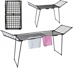Stojeći sušilica za rublje, izvlačna, balkonska, 27 m, crna
