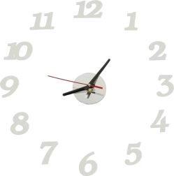 Samoljepljivi zidni sat DIY srebrni 12 sati