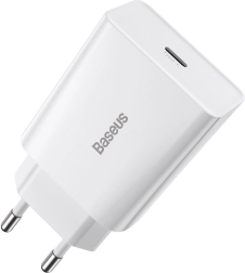 Baseus Speed Mini brzi punjač, USB-C, PD, 3A, 20W (bijeli)