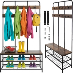 Samostojeći predsoblje regál s vješalicama 182 cm Ruhhy