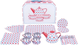 Dječji čajni set s točkicama u kovčežiću