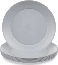 Plastični desertni tanjuri SANDY 20,5 cm, sivi, 6 kom