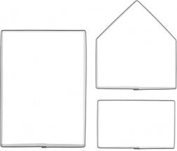 Set od 3 inox kalupa za izradu medenjak kućice, 3 kom