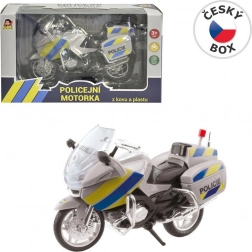 Policijski motor metalni 18 cm srebrni