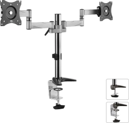 Stalak za dva LCD monitora Maclean 13-27" 8 kg aluminijski