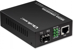 Dvosmjerni medijski konverter SWITCH Ethernet 1x RJ45 1x SFP | 1000 Mb/s | 5V