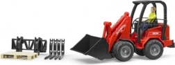 Crveni utovarivač Bruder Schäffer 2034 s figurom i priborom