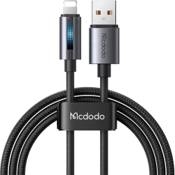 USB kabel McDodo s LED osvjetljenjem 1.2 m crni