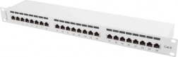 Patch panel 24 portova 1U kategorija 6 siva