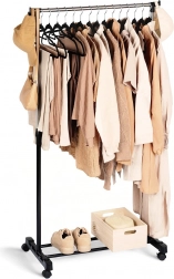 Metalni samostojeći stalak za odjeću na kotačićima 140 cm
