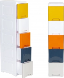 kontejner za igračke i kupaonske potrepštine s 5 izvlačnih ladica na kotačićima modernhome