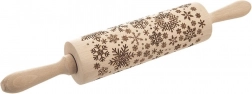 Drveni reljefni valjak za tijesto pahuljice 39 cm