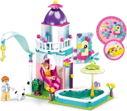 Sluban kućica s toboganom u bazen