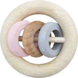 Hess zvečka tri prstena ružičasta