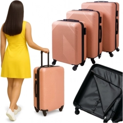 Set putnih kofera 3u1 ružičasti TRIZAND