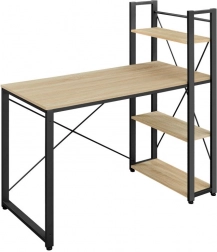 Računalni stol s četiri police i podesivim nogama, hrast Sonoma