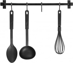 Kuhinjska zidna šipka RADKA 50,5 cm – crni metal