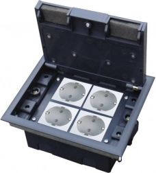 Podna kutija 4M 45×45 mm s podesivom dubinom za tehnički pod