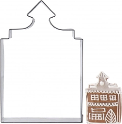 Rezač za kekse od nehrđajućeg čelika kućica 10 cm