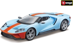 metalni model bburago ford gt 2019 1:32 svijetloplava/narančasta