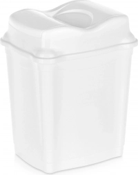 Plastična kanta za otpad s preklopnim poklopcem 9 l bijela