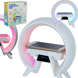 RGB lampica s bežičnim punjačem i radiom