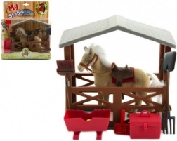 Plastični konj sa štalom i dodacima