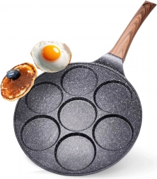 Granitna tava za jaja s 7 otvora BLACK&WOOD 26 cm