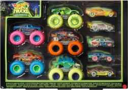 Set HOT WHEELS MONSTER TRUCKS 1:64 svijetleći u mraku, 10 kom