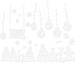 Božićne PVC naljepnice za prozore – lako uklonjive dekoracije za staklo