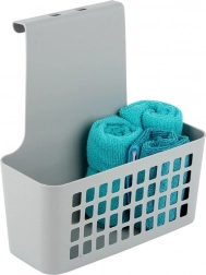 Viseća plastična košarica za vrata, siva 23,5 × 10 × 24 cm
