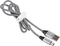USB 2.0 kabel TYPE-C A muški 1,0 m crni/srebrni