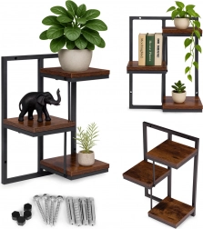 Viseća zidna polica za cvijeće 3 razine loft MODERNHOME