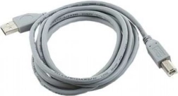 USB 2.0 kabel AB (AM–BM) 1,8 m sivi