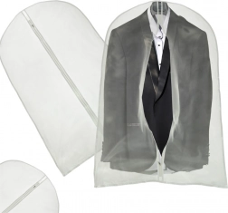 Zaštitna navlaka za odjeću 60 × 100 cm s patentnim zatvaračem – Prozirna