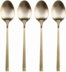 Zlatne čajne žličice od nehrđajućeg čelika, set od 4 kom