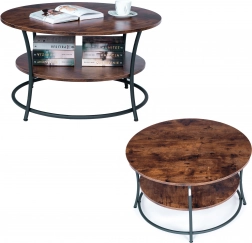 Okrugli konferencijski stolić s dvije police ModernHome