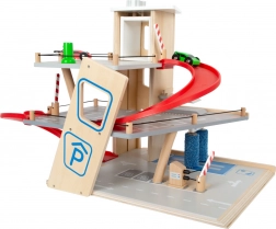 Small foot premium drveno parkiralište s dizalom i autopraonicom